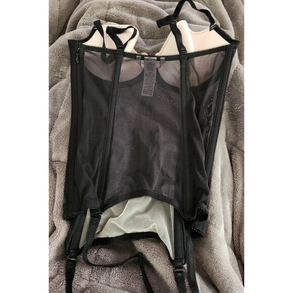 NWOT Victoria Secret 34C Black Dream Angels Lace Corest with Clips - Picture 5 of 7